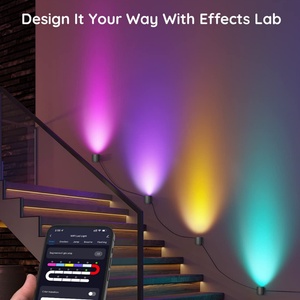 Appliques murales intelligentes RGB synchronisées à la musique, décoration intérieure, éclairage mural WiFi compatible avec Alexa, lumière LED murale multicolore pour fêtes et décoration - Product Image 4