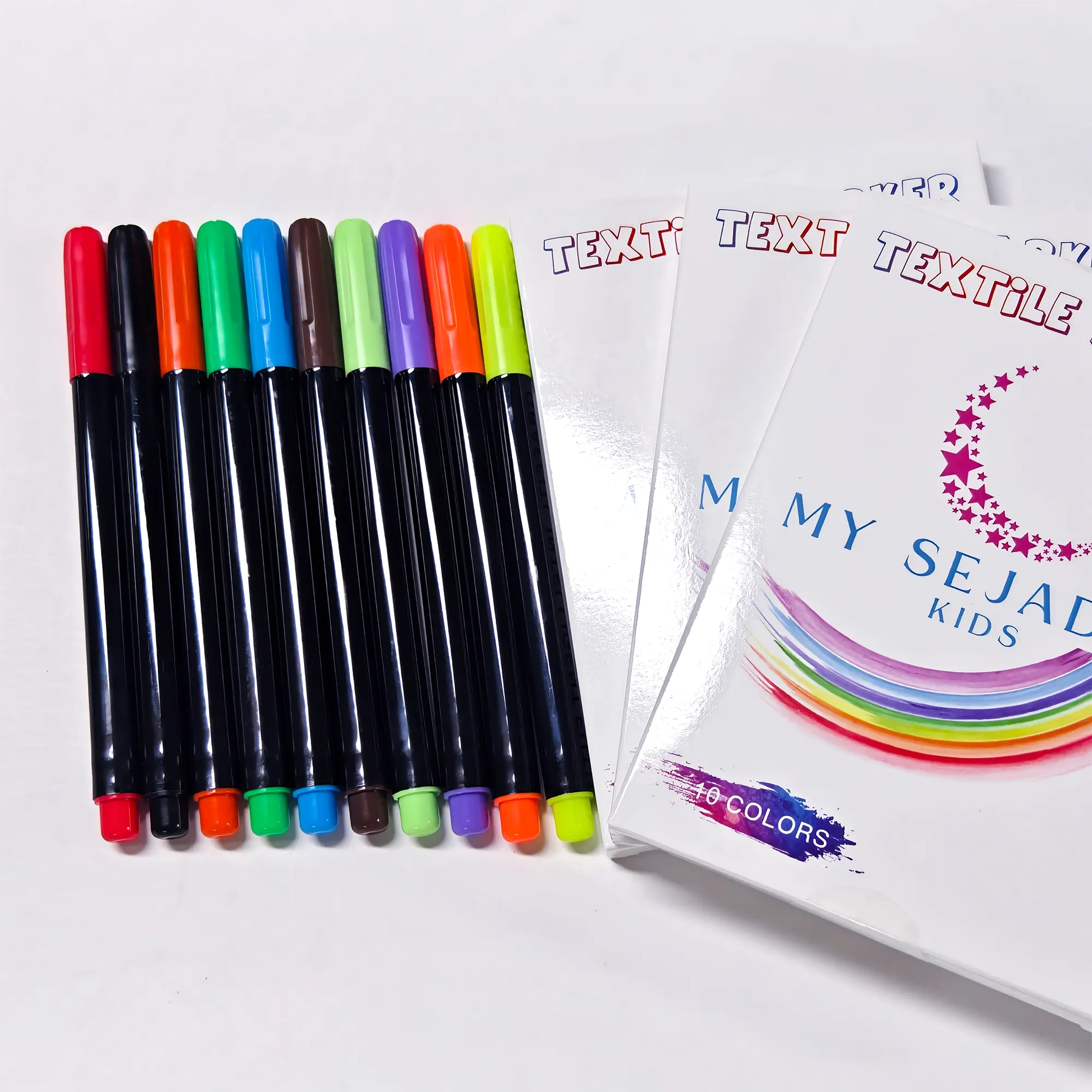 10 Color Fabric Pen DIY Art Markers for All Kinds of Fabric-Colorless, no smell, no stimulation of the skin,non toxic