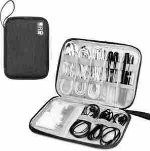 Custom Travel Electronics Organizer Portable <b>Cable</b> Organizer <b>Bag</b> for Storage Electronic Accessories - Product Image 1