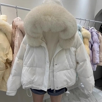 Veste en fourrure véritable de luxe, design tendance, vente en gros, automne-hiver, avec col en fourrure de renard, blouson fin en fourrure naturelle