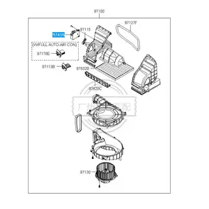 97124-1E000604-300 HVAC เครื่องทําความร้อนผสมประตูกระตุ้นสําหรับ 06-07 สําเนียง 604300 97124-1E000 971241E