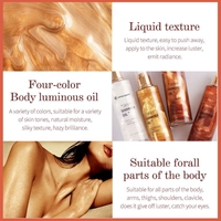 JMFREE Marque privée sur mesure, surligneur liquide pour le maquillage, paillettes, éclat corporel, crème surligneur liquide, huile scintillante pour le corps