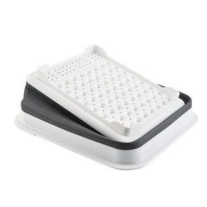 <span class=keywords><strong>Escurridor</strong></span> <span class=keywords><strong>de</strong></span> <span class=keywords><strong>platos</strong></span> plegable, caja <span class=keywords><strong>de</strong></span> almacenamiento portátil para cubiertos, soporte para vasos y utensilios <span class=keywords><strong>de</strong></span> cocina - Product Image 5