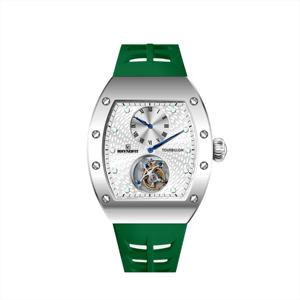 นาฬิกา Seagull Tourbillon Skeleton ST8006 ระบบไขลานด้วยมือ พร้อมตัวบอกชั่วโมงเรืองแสง สายซิลิโคน หน้าปัดย่อย - Product Image 6