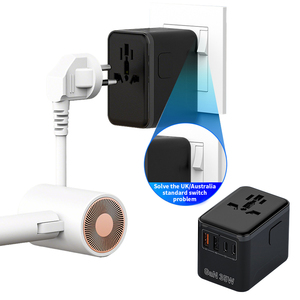 อะแดปเตอร์แปลงไฟสำหรับเดินทางทั่วโลก 5 ช่องเสียบ 2 ช่อง USB-A 3 ช่อง Type-C 35W รองรับปลั๊กไฟ EU/UK/AU/US - Product Image 1