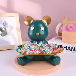 도매 기능 저장 폭력적인 곰 열쇠 저장 상자 문 입구 거실 보석 쟁반 수지 동상 폭력적인 곰 쟁반 - Product Image 5