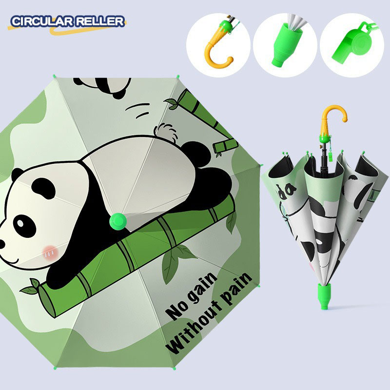 [Revêtement noir de taille moyenne] Panda rouge en bambou vert