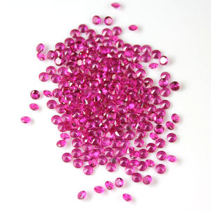 스타젬 루비 루즈 젬스톤 다크 로즈 레드 코런덤 5 #   라운드 컷 루비 반지 스톤 - Product Image 4