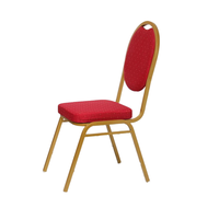 Chaise de banquet en métal empilable pas chère, chaise de salle à manger colorée avec coussins de siège, utilisée pour la salle à manger, le restaurant