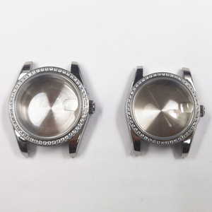 <span class=keywords><strong>Lunette</strong></span> en acier inoxydable de 36 mm avec verre saphir et strass <span class=keywords><strong>pour</strong></span> mouvements de montre ETA 2836/2824, Miyota série 82, NH35, compatible NH36 - Product Image 3