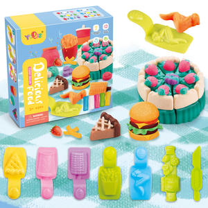 Transfronterizo caliente niño educación temprana DIY arcilla de color <span class=keywords><strong>plastilina</strong></span> molde para galletas comida arcilla de color niños juguetes de arcilla de colores - Product Image 1