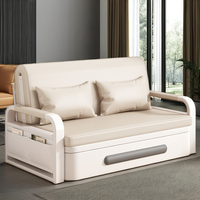 Sofá Cama Plegable de Doble Uso Nuevo para Balcón y Sala de Estar Multifuncional Pequeño para el Hogar con Tela Tecnológica y Estructura de Metal