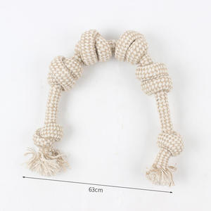 Juego de Juguetes para Perros de Cuerda de Cáñamo y Algodón Natural Ecológico Gris - Duradero, Interactivo, para Uso en Interiores, Mordedor Dental, Regalo de Cumpleaños - Product Image 6