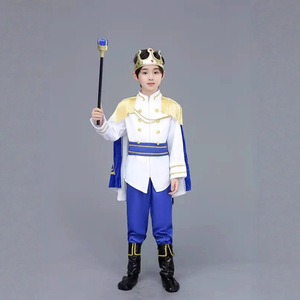 Costume d'Halloween pour enfants Prince Roi Pirate <span class=keywords><strong>Cosplay</strong></span> Ensemble de déguisement pour garçon Polyester - Product Image 2