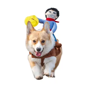 Costume for Dogs Clothes Knight Style with Doll and Hat for Halloween Day Pet Costume