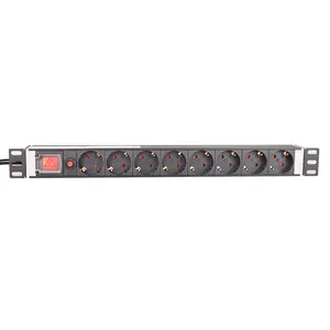 Cheap 8 Way German PDU Customizable PDU Overload Protected PDU for Network Cabinet