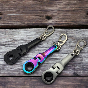 Mini 10mm Ratsche Screwdriver Automotive Keyrings 3/<strong>8</strong> Ratchet Wrench Set Mechanics Keychain Ratcheting Ratchet Straps Keychain - Product Image 5