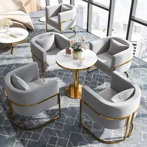 MORE DESIGN Home Furniture Modern Hotel Balcony Reclining Fabric Recliner Leisure Living Room Velvet Lounge Sofa Chair