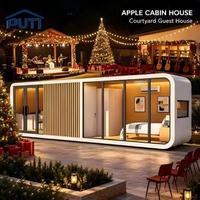 Cabane modulaire extensible personnalisée pour projets de villages de Noël, avec cuisine et salle de bain