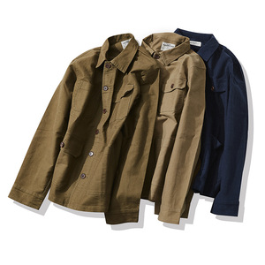 Veste de travail vintage à texture peau de taupe, vêtement de travail, veste de <span class=keywords><strong>charpentier</strong></span> décontractée de couleur unie - Product Image 5