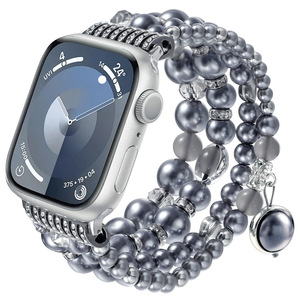Bracelet intelligent de luxe perlé, style vintage, multi-rangs de perles pour <span class=keywords><strong>Apple</strong></span> <span class=keywords><strong>Watch</strong></span> Series 9/8/7/6/5/4/3/2/1/SE/<span class=keywords><strong>SE2</strong></span>/Ultra - Product Image 3