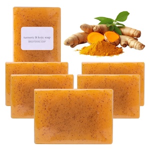 Jabón Artesanal de Cúrcuma Natural para Rostro y Cuerpo, Aclara la Piel, Exfolia, Reduce el Acné, Jabón de Cúrcuma y Ácido Kójico - Product Image 1