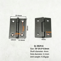 1.5 Inch Black H Type Iron Weld Hinge Wholesale Butt Hinge Hardware for Industrial Chassis Cabinet Metal Box Wooden Storage Case
