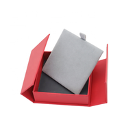 Boîte à bijoux personnalisée, nouveau design, écologique, en papier, à double ouverture, pour pendentif, avec inserts en éponge, pelliculage mat et gaufrage