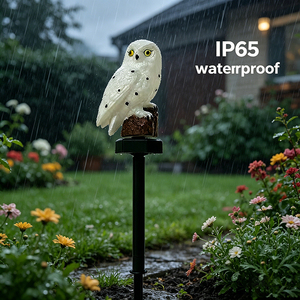 Lampe solaire LED extérieure rechargeable IP65 en forme <span class=keywords><strong>de</strong></span> hibou, étanche, en plastique, pour jardin, poteau décoratif, éclairage paysager, villa, cour - Product Image 3