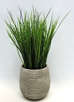 Haute qualité artificielle plante verte oignon herbe réaliste intérieur/extérieur décor à la maison nordique vent Style Pot en plastique pour l'obtention du diplôme
