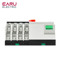 Interrupteur de transfert automatique double alimentation ATS 4P 220V sur rail DIN, sélecteur électrique, alimentation ininterrompue, disjoncteur 125A
