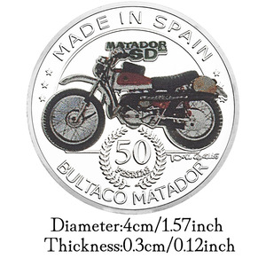 Spagna Bultaco Matador Souvenir placcato In argento moneta da collezione regalo da collezione In spagna arte moneta commemorativa - Product Image 3