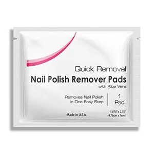 Individual Sachet Packaging Lint Free Nail Wipes 50pcs Nail Polish Remover Pads Cleaning Wipes Nail Salon Supplies