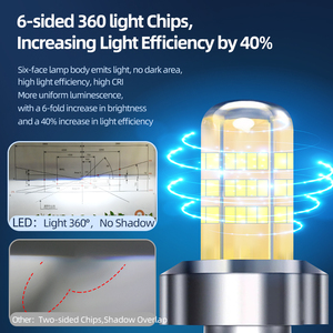 360 Faro Focos Led Lampadas Faros Auto Sistema de iluminación 30000Lm H11 H8 H16 LED H7 Voitur Faros Lámpara Motor <span class=keywords><strong>Luc</strong></span> Led Faro - Product Image 2