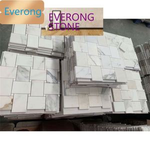 heißer verkauf carrara weißes mosaik marmor mit grauen adern badezimmer bodenfliese - Product Image 5