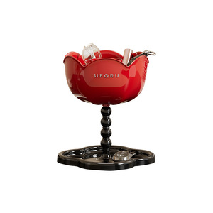 ที่เก็บกุญแจอูโฟรูรูปดอกไม้สีแดง แบบสองชั้น สำหรับทางเข้าห้องนั่งเล่นห้องนอน - Product Image 5