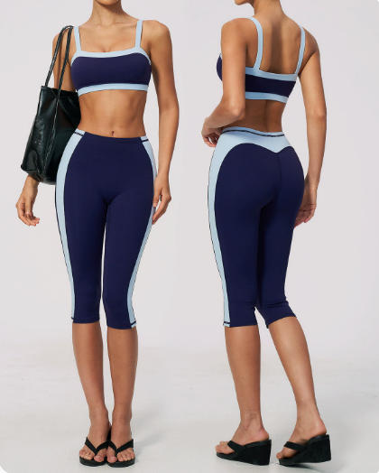 Color-Block Activewear Set (2567): back view showing construction, seams and support