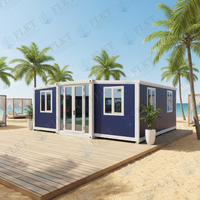Maison préfabriquée à faible consommation d'énergie FLKT Smart Living, maison de luxe en conteneur extensible de 20 pieds ou 40 pieds, kit de maison modulaire pliable