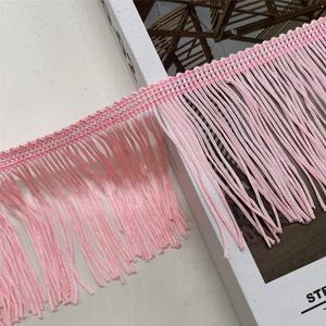 Vendita all'ingrosso 10cm 40 colori di crittografia poliestere nappa frangia pizzo 4in rifilatura per Boho Latin Dance Dress - Product Image 3