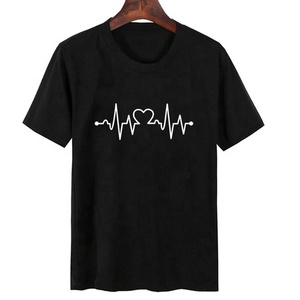 เสื้อยืดแขนสั้นผู้หญิง,เสื้อยืดลายกราฟฟิคของเด็กผู้หญิงผ้าฝ้ายสีดำเข้ารูปผู้ขายจำนวนมาก - Product Image 2