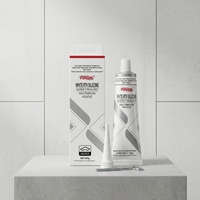 Mastic silicone RTV blanc haute température, neutre, pâte lisse, pour joints de verre, construction et automobile