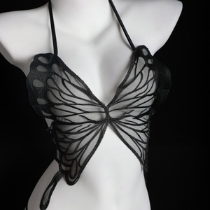 Lemon Story Ensemble de lingerie sexy en dentelle transparente avec bralette papillon pour femme 8339 - Product Image 1