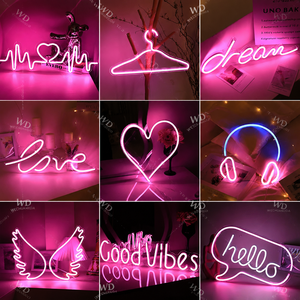 Linda Lámpara LED de Neón con Diseño de Dibujos Animados, Acrílico, Forma Personalizada, Autoalimentada, Lámpara Nocturna Creativa para Decoración de Habitaciones, Dormitorios, Salas de Estar y Fiestas - Product Image 1