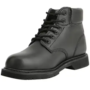 Esd Sepatu Keamanan Kerja Pria, Sepatu Keamanan Penutup Jari Kaki Baja Hitam untuk Pria