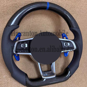 Volante de cuero perforado de carbono de bajo <span class=keywords><strong>precio</strong></span> al por mayor para Volkswagen Golf7 Golf6 Jetta Troc volante universal - Product Image 6