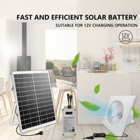 Ventilateur d'extraction solaire 12V rond blanc pour salle de bain à fixation sur fenêtre avec dissipation de chaleur