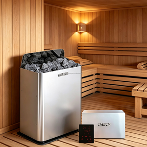 Chauffe-sauna électrique <span class=keywords><strong>Harvia</strong></span> the Wall 4,5-9 kW |   Poêle de sauna sec en acier inoxydable pour salles de sauna domestiques et commerciales - Product Image 2