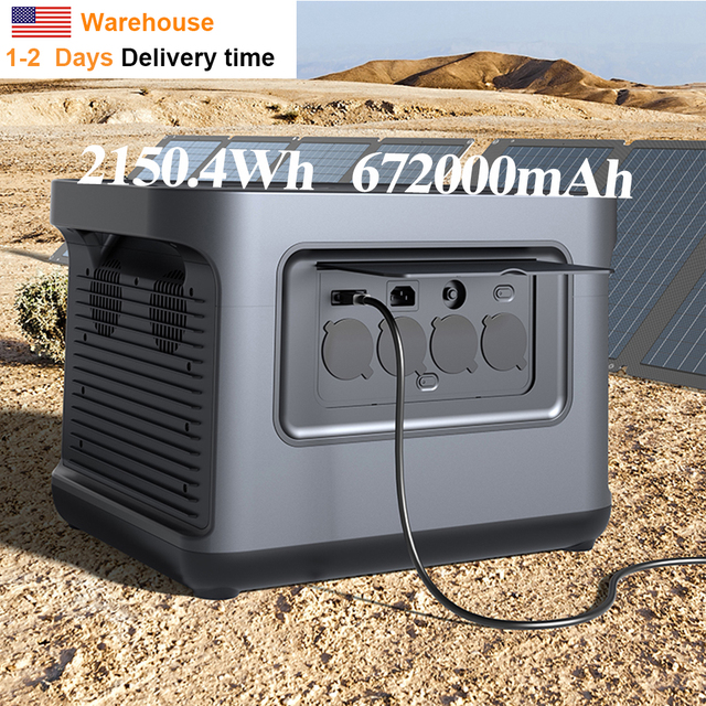2000W Solar Power Generator with Solar Panels LiFePO4 Battery 2150Wh 3-Day Fast Shipping PISEN In-Stock in USA