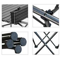 Table pliante légère pour le camping, table portable d'extérieur, table et chaise robustes en alliage d'aluminium, kit table et chaise pliantes