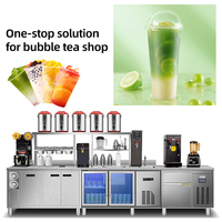 Machine à Bubble Tea Personnalisée, Équipements de Café, Réfrigérateur, Comptoir à Thé au Lait Boba